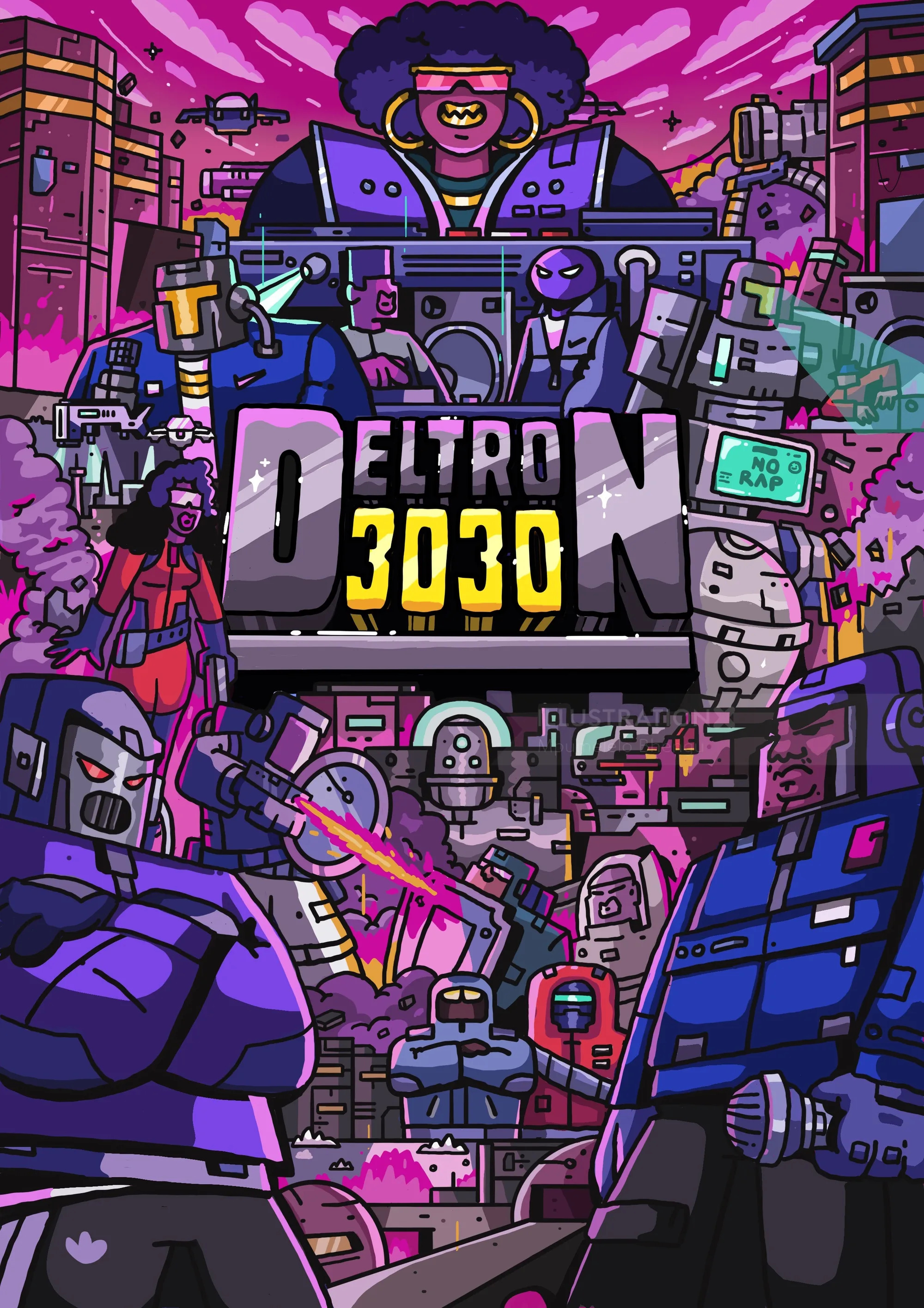 Deltron 3030 — Illustrated Poster — illustration design